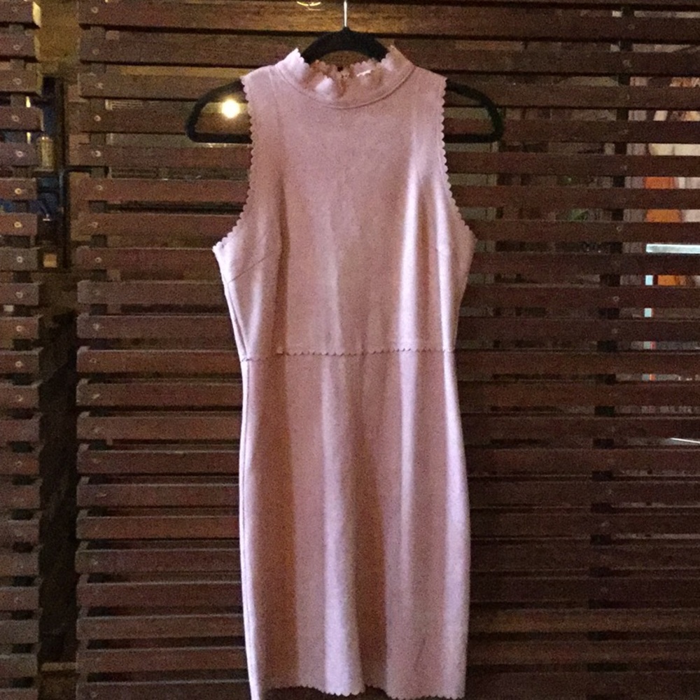Suede mini dress